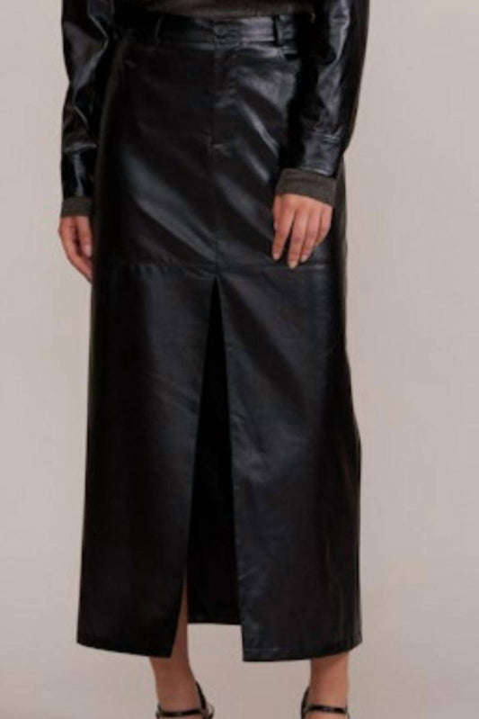 Lucy Paris - Women's Jett Faux Leather Skirt