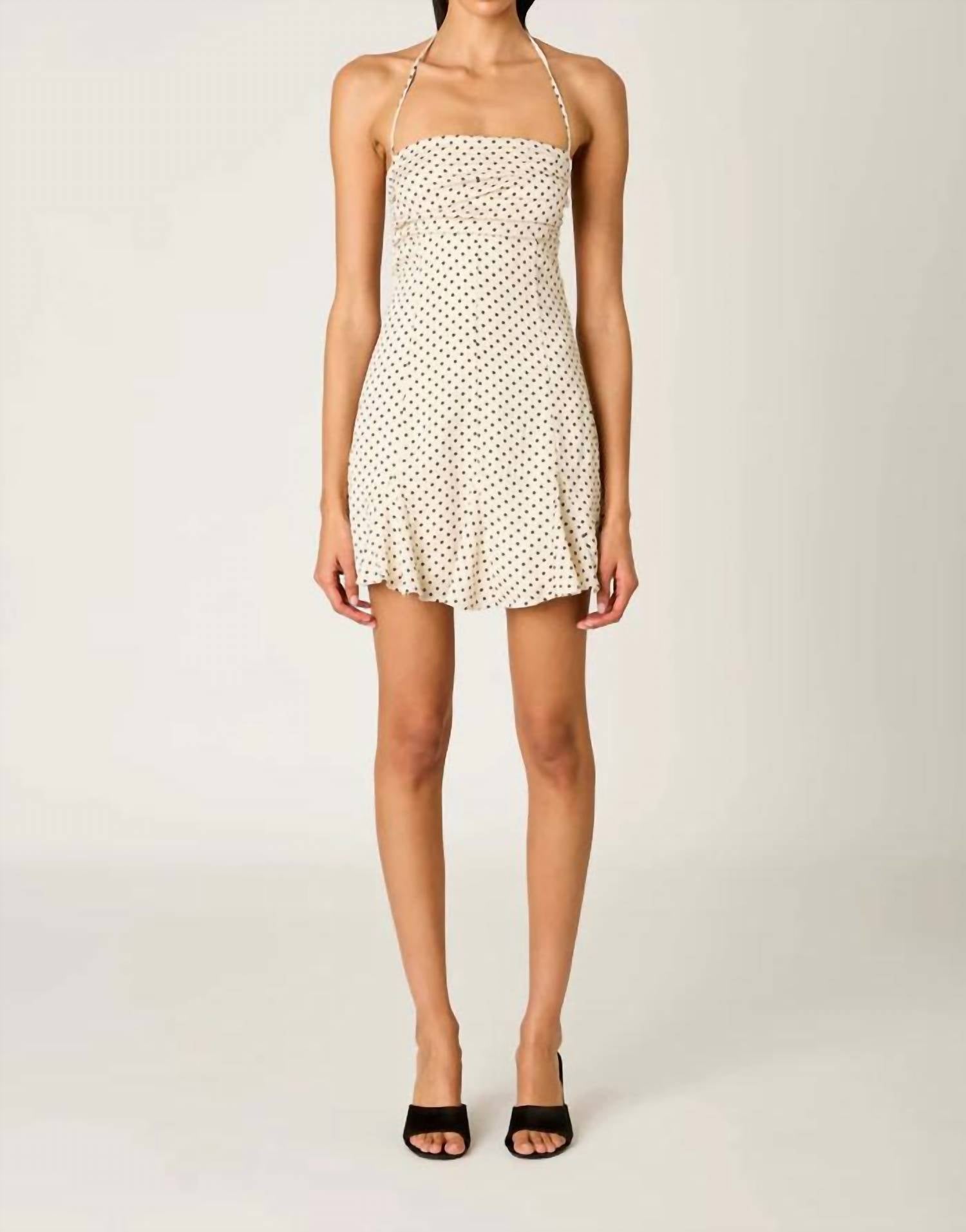 NIA Cahuenga Polka Dot Dress in ivory - women's dress - view 4