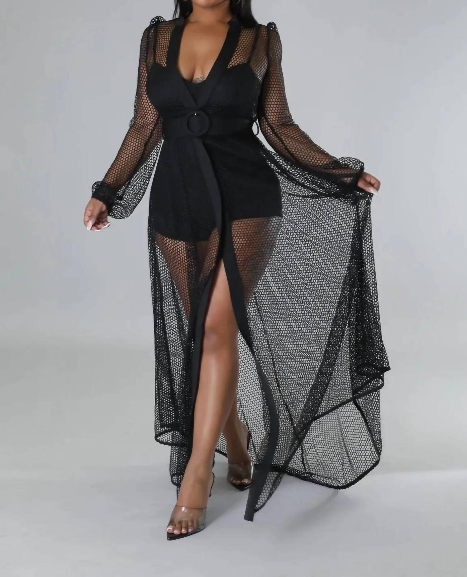 Good Time Usa - Addiction.......Short Romper With Fish Net Cover