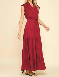 Pinch - Satin Tiered Maxi Dress