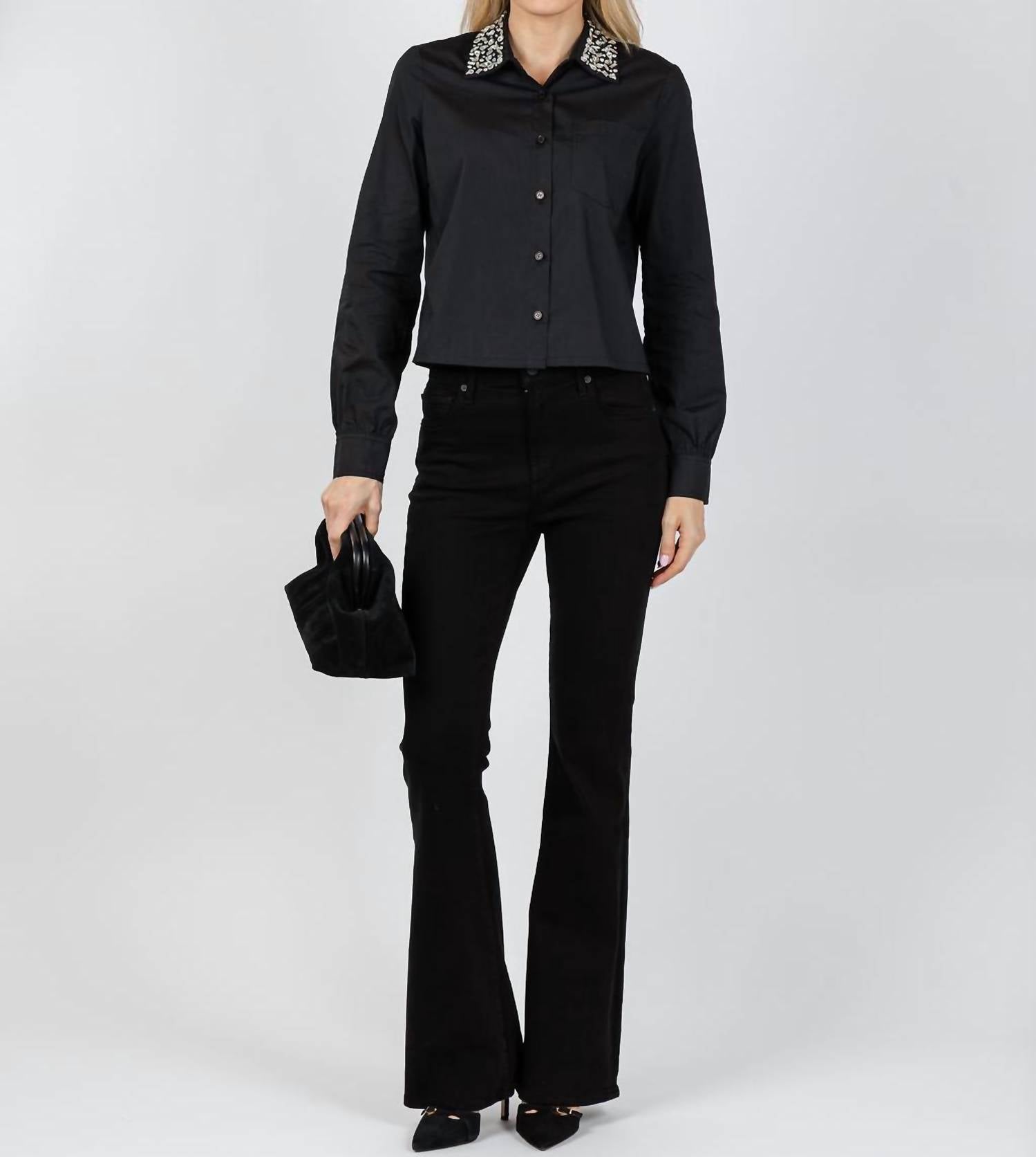 J. Society - Crystal Button Front Shirt