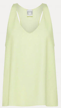 forte forte Women's Chic Twill Top in stella - women's tank top - detail view