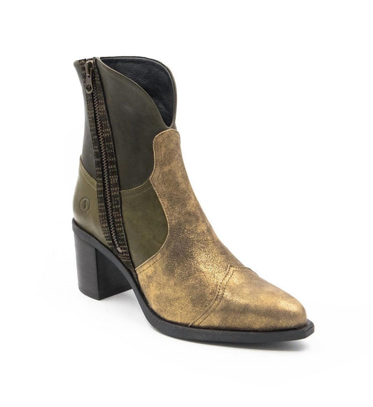 TWIST COMBO HEELED BOOTS