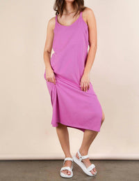 Very J - V-Neck Sleeveless Casual Comfy Midi Dress
