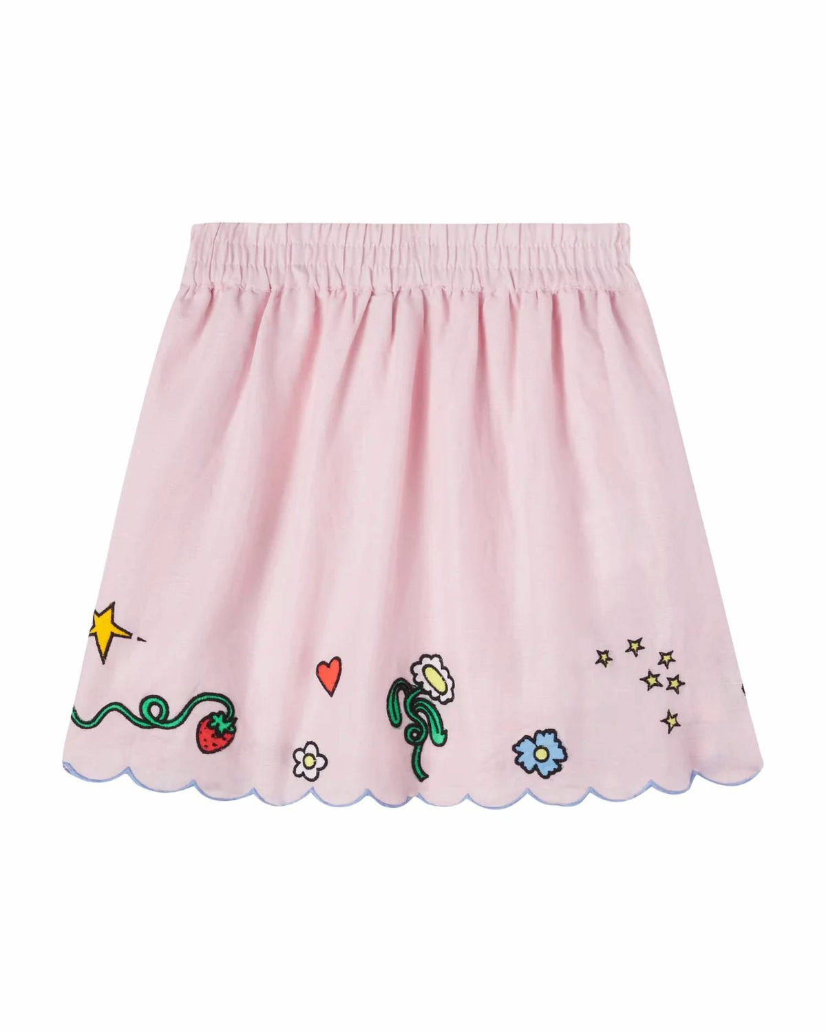 Stella Mccartney - Girl's Linen Skirt With Embroidery