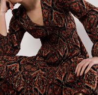 Apricot - Empire Smock Waist Tiered Dress