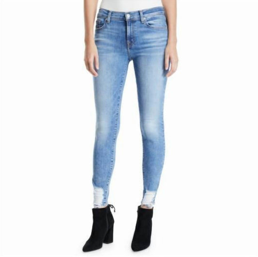 7 For All Mankind - Ankle Skinny Chewed Hem Jean