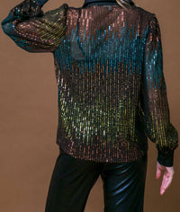 Flying Tomato - Cause A Commotion Sequin Blouse
