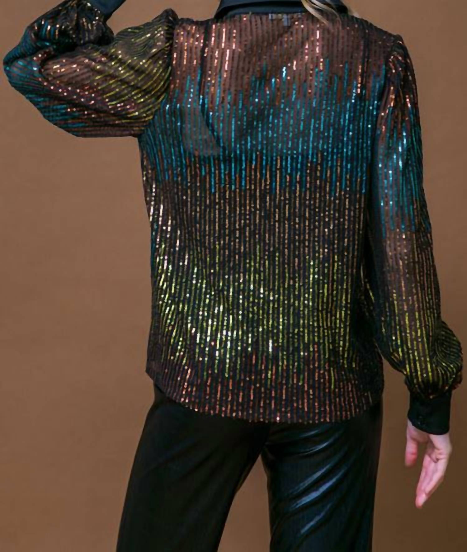 Flying Tomato - Cause A Commotion Sequin Blouse
