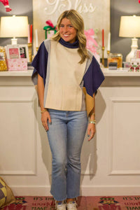 Thml - Cozy Colorblock Poncho