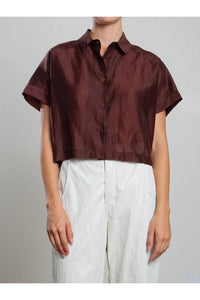 Pharaoh - Zoey Gossamer Boxy Cropped Shirt