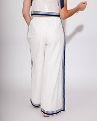 Mable - Sail Away Chevron Two Piece Linen Set