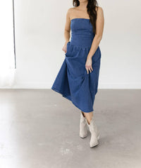 needii Jennifer Dress in blue - women's dress - alternate view