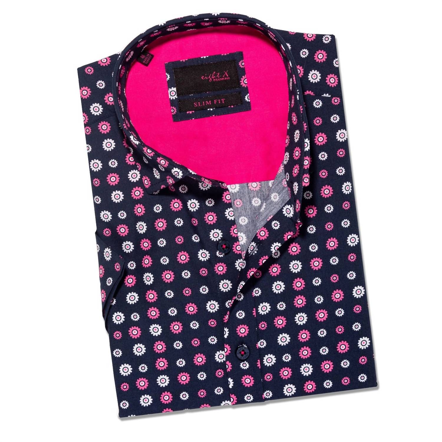Eight X - Flower Power Short Sleeve Button Down Shirt