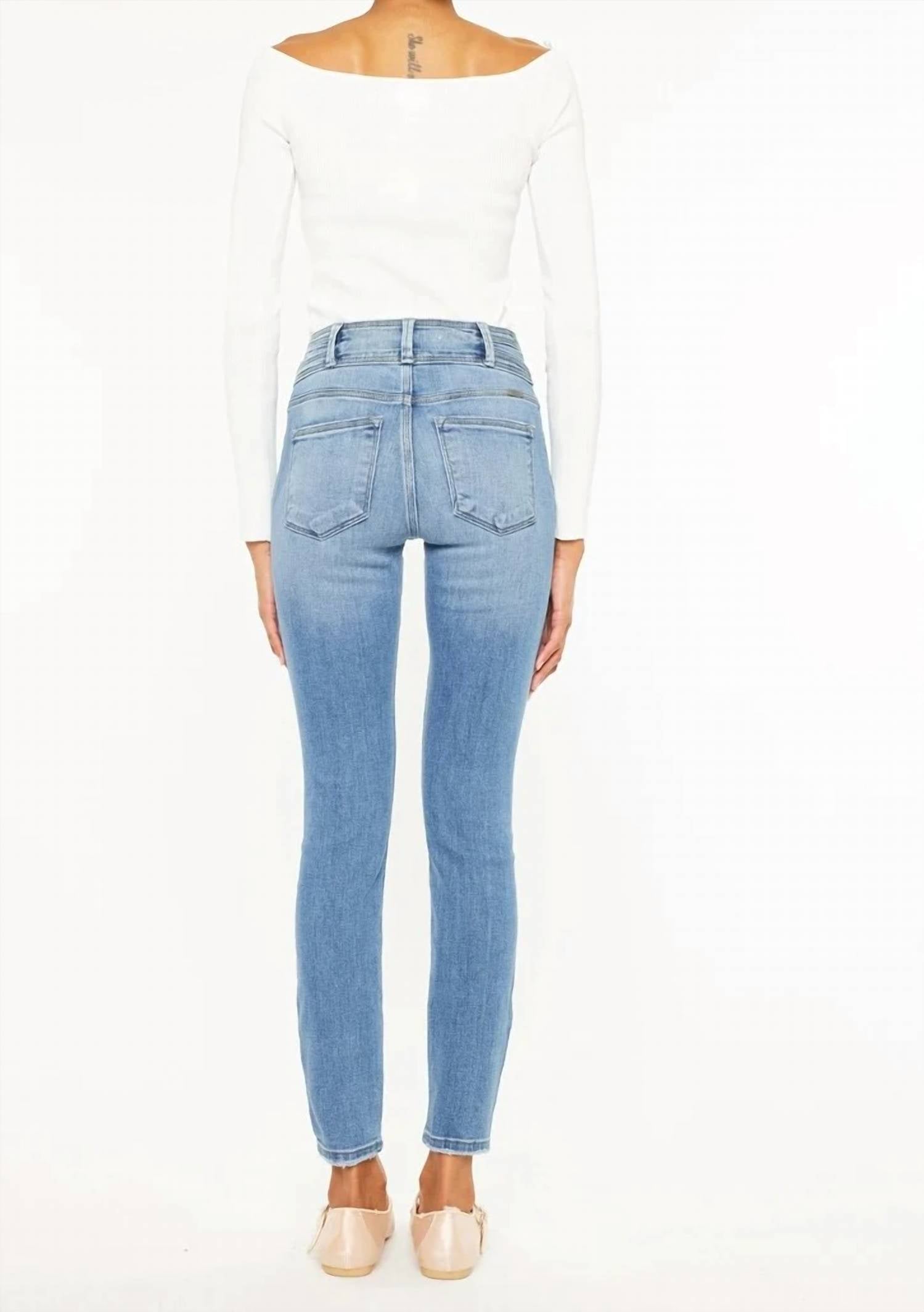 Kancan - High Rise Double Button Jeans
