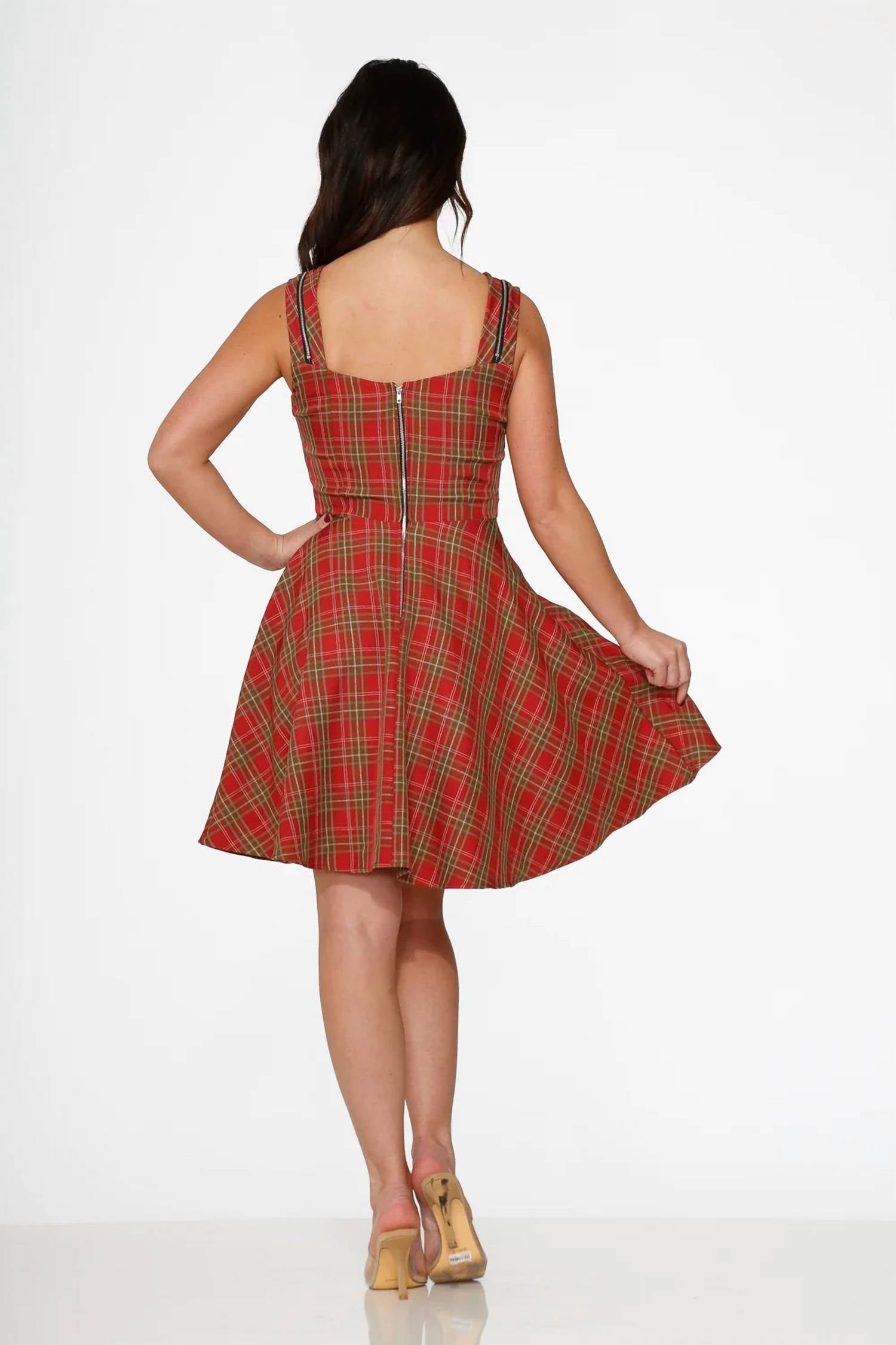 Orchid Bloom - Plaid Swing Dress