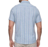 Flags & Anthem Oliver Oceanside Linen Shirt in light blue - men's shirt - detail view