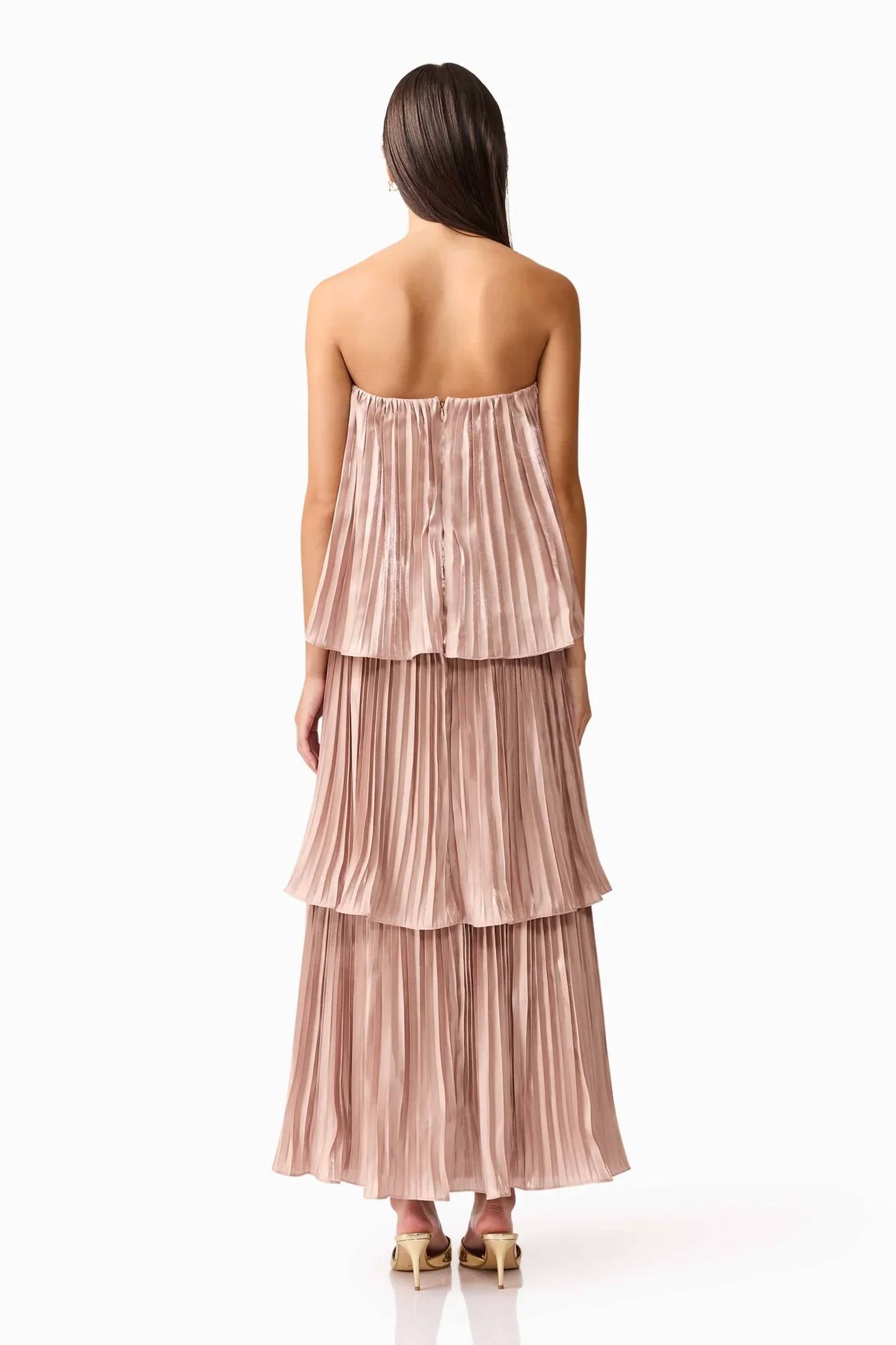 Elliatt - Lison Tiered Strapless Gown