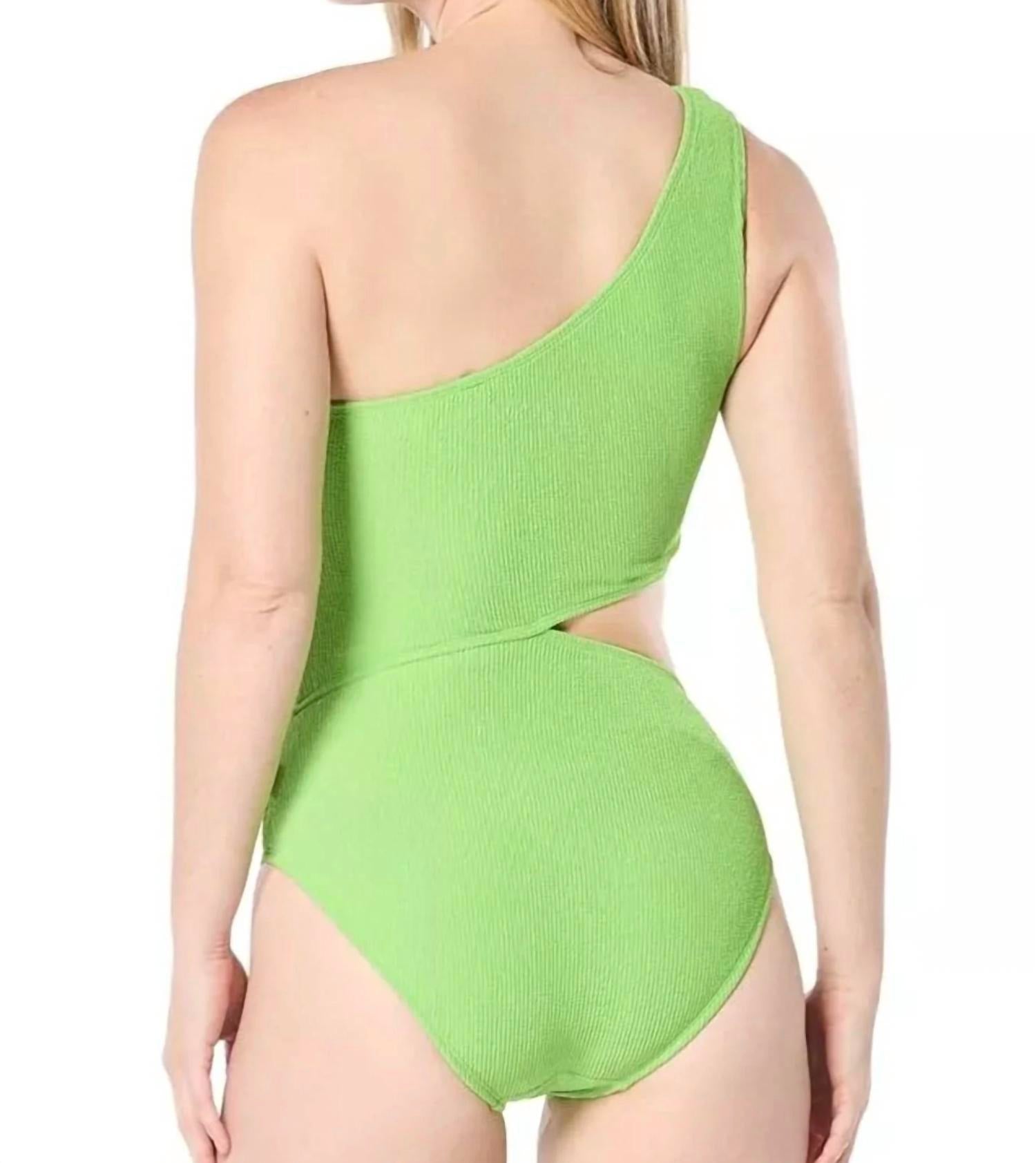 Michael Kors - One Shoulder Side Cutout Swimsuit