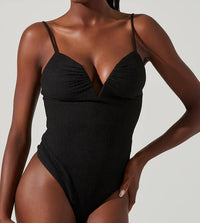 ASTR Fia Bodysuit in black - women's shirt