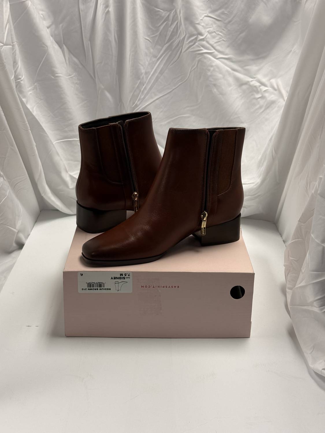 easy spirit WOMEN'S SIDNEY BOOTS in medium brown - women's shoe - detail view