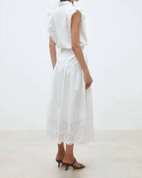Suncoo - Louna Embroidered Ruffled Blouse