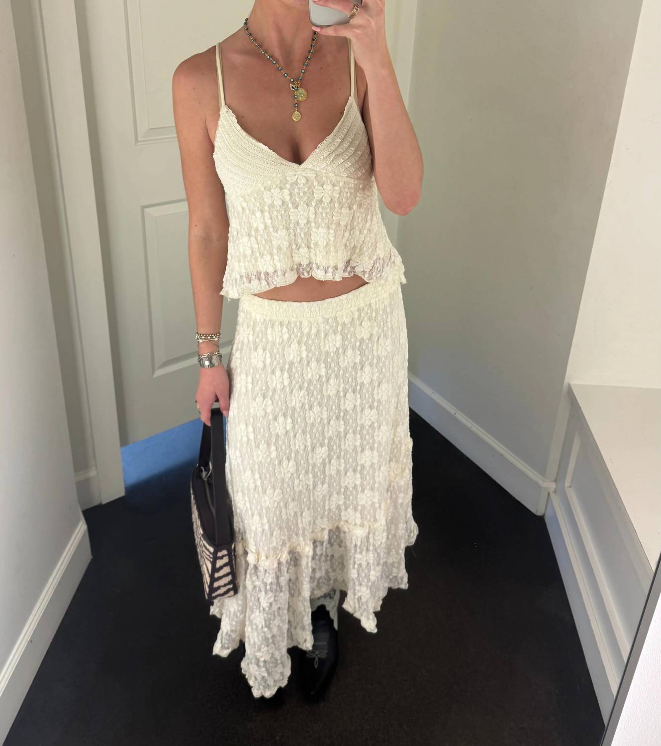 By Together - Women's Gisele Floral Lace Skirt