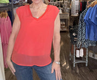 Kylie Paige - Chelsi Chiffon Barbir V-neck Tank Top