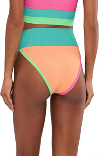 Beach Riot - Emmy Ribbed Color Block High Waisted Swim Bottom