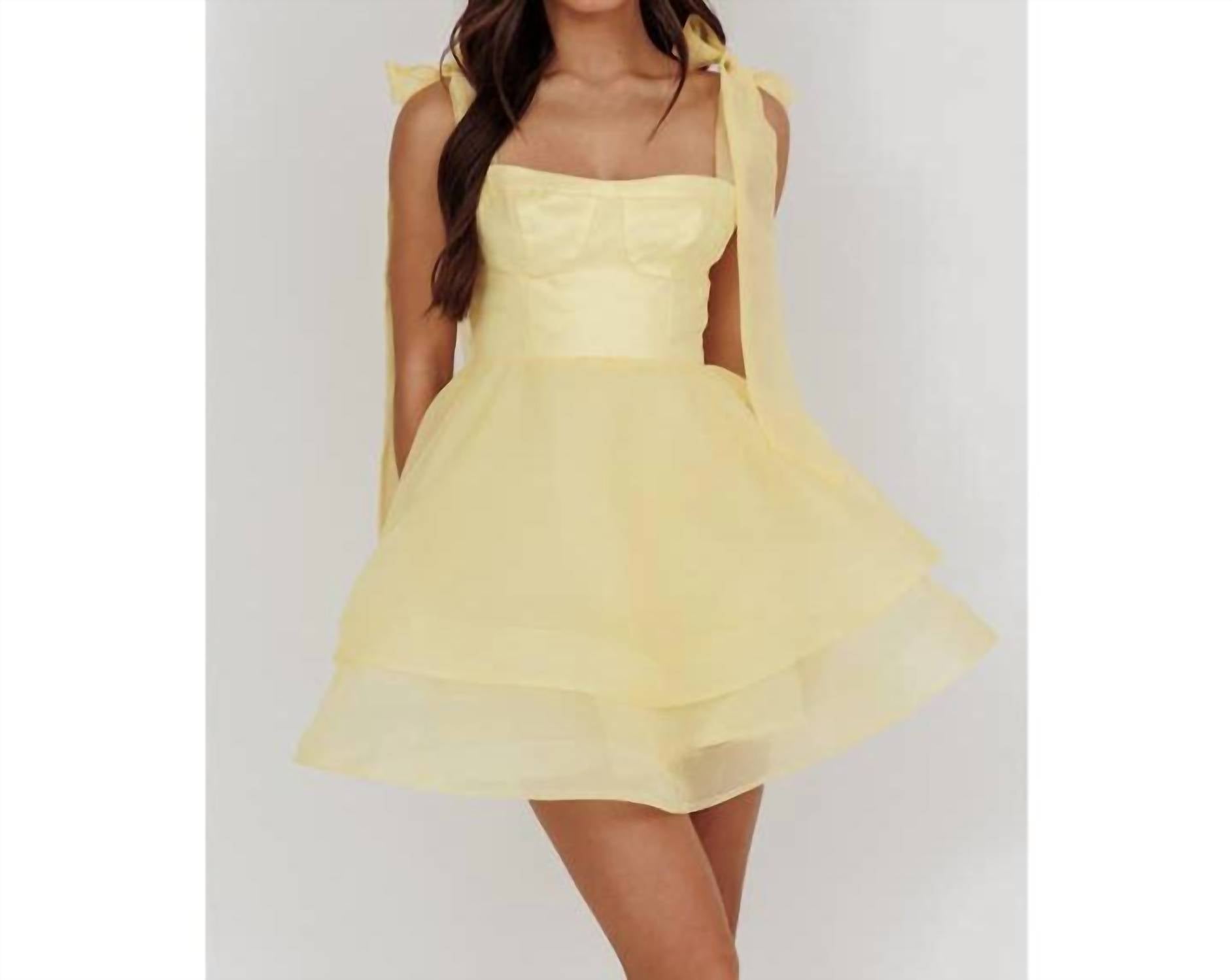One And Only Collective - Sqaure Neck Organza Mini Dress