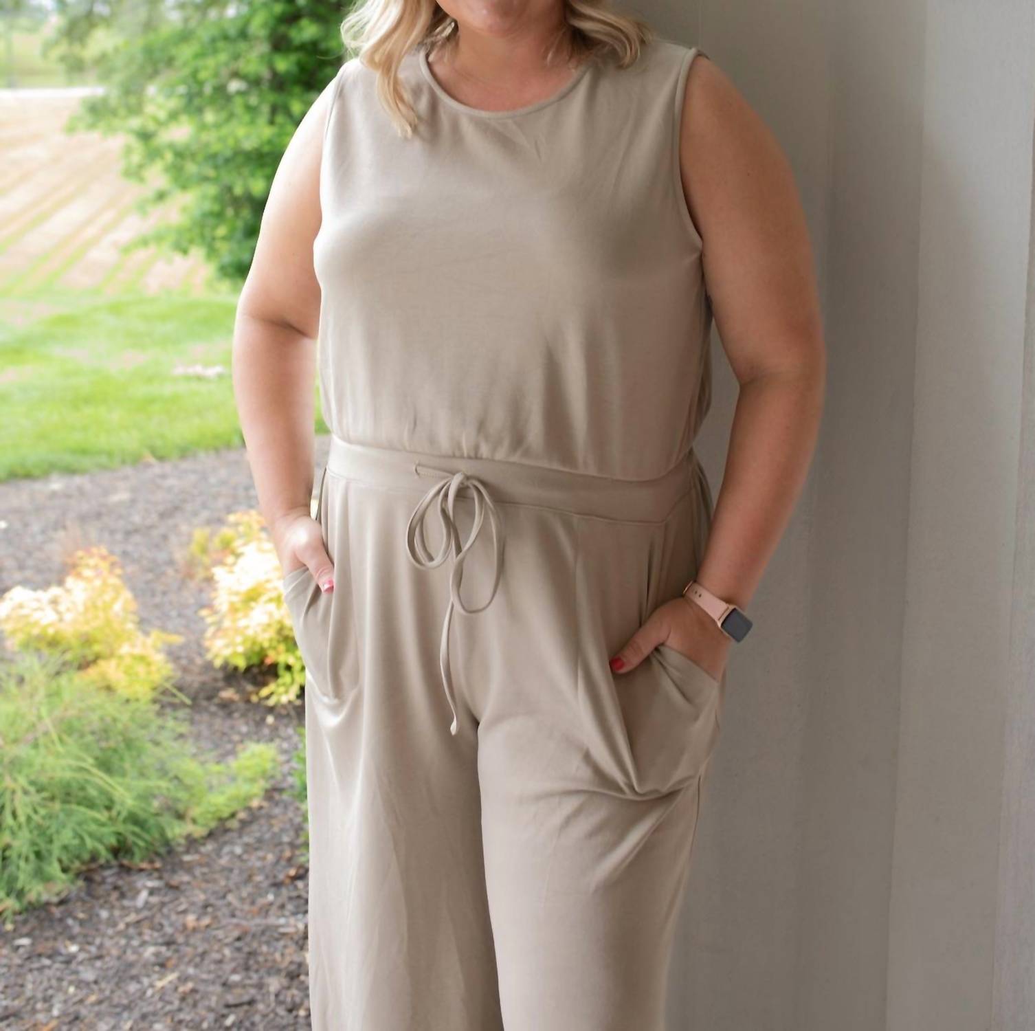 Davi & Dani - Comfort Drawstring Jumpsuit