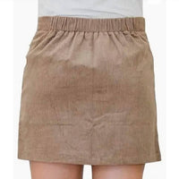 Le Lis - Low Waist Pleated Corduroy Skirt