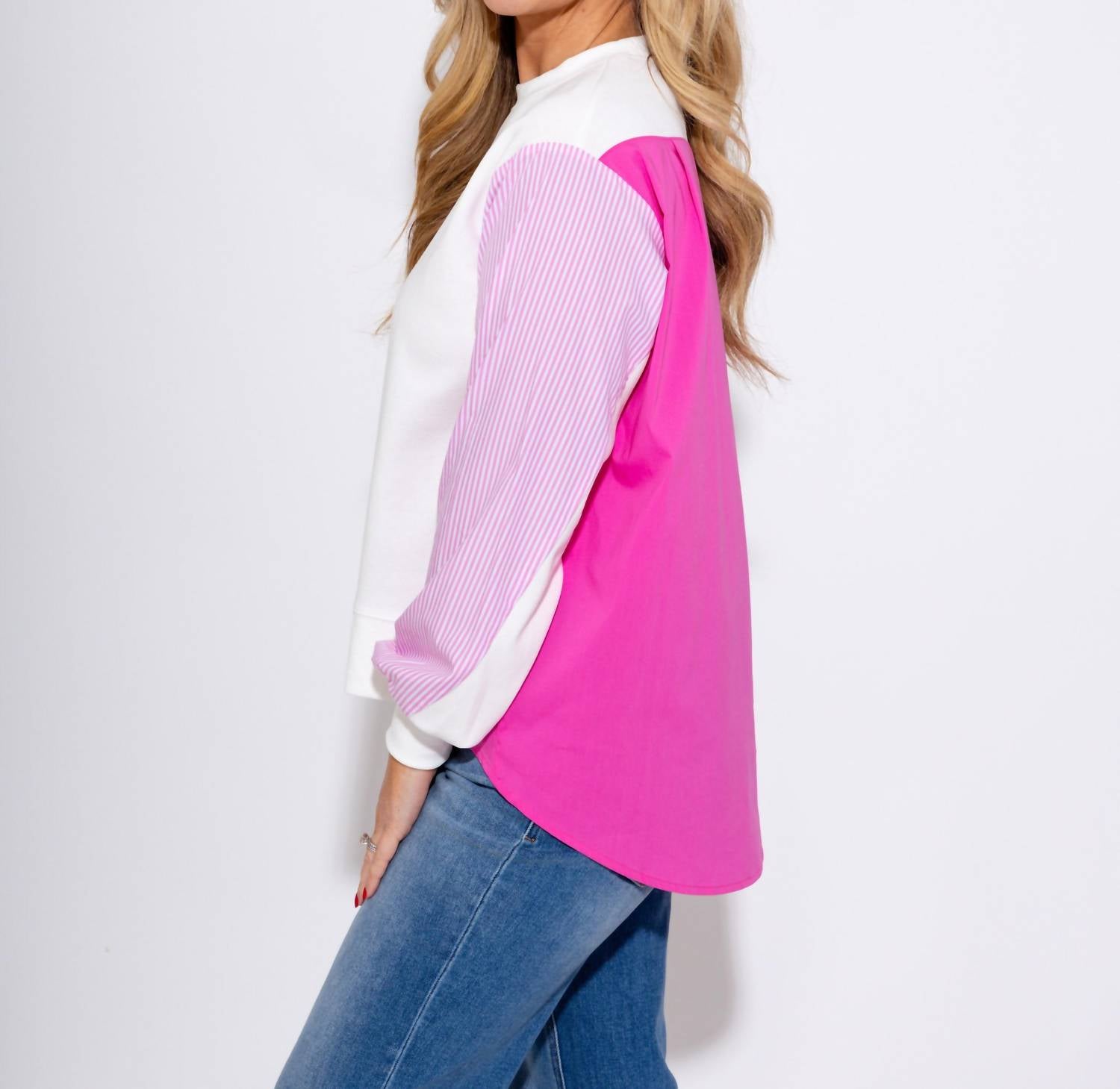 Brad & Rena - Two-tone Statement Sweatshirt