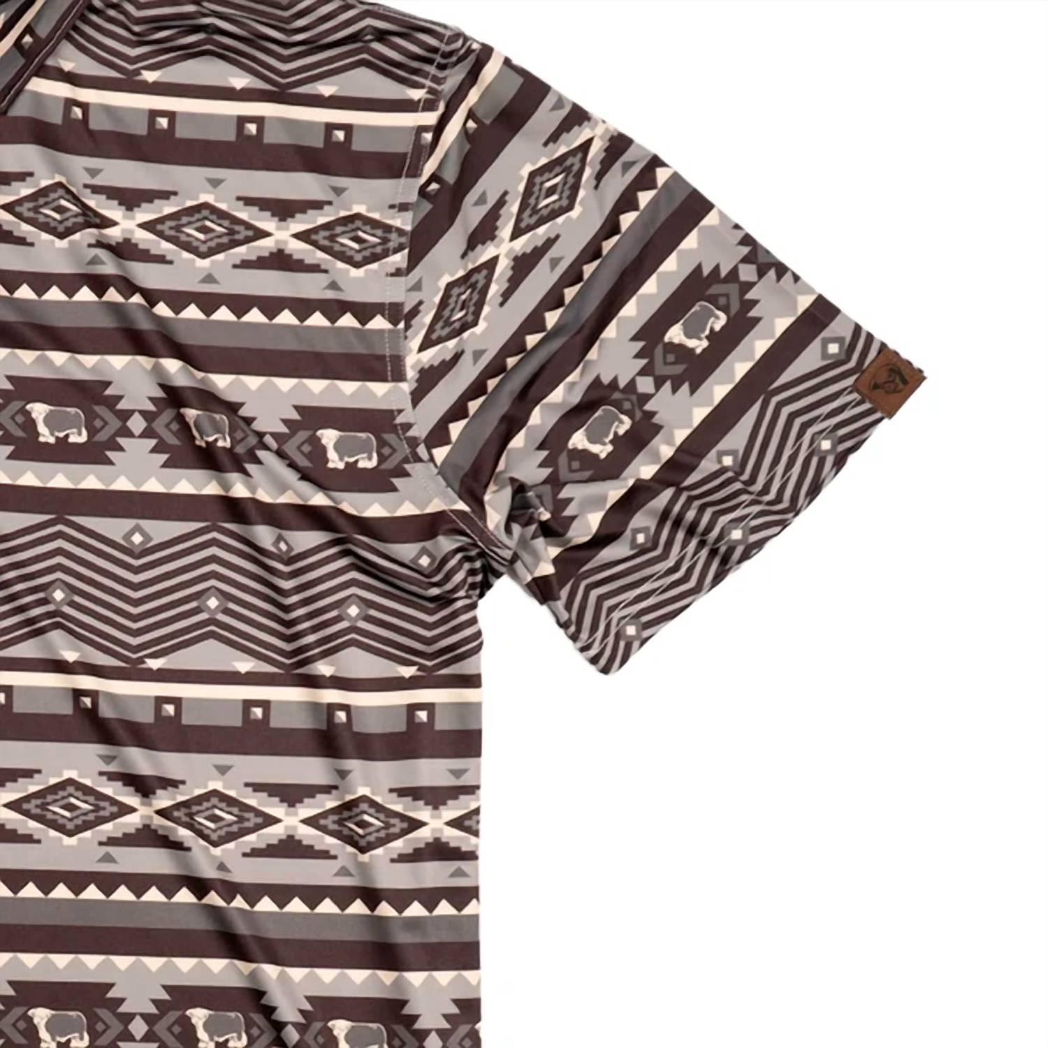 Lazy J Ranch - Men's Aztec Print Performance Polo Shirt