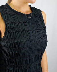 Miou Muse - Ruched Ruffle Tiered Mini Dress