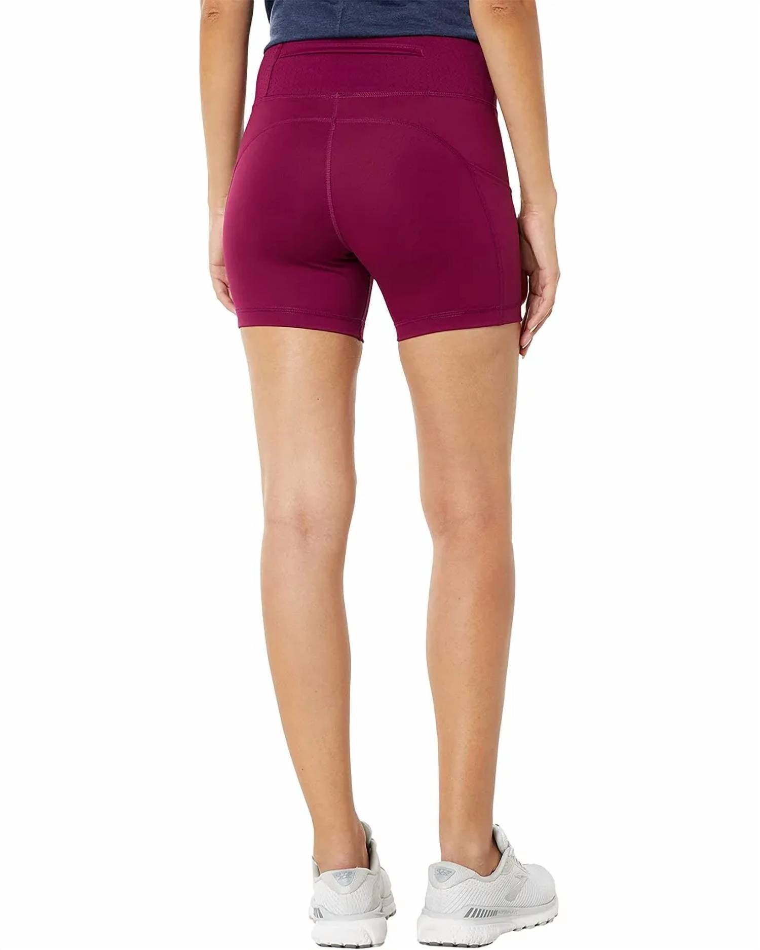BROOKS Method 5" Short Tight in boysenberry - women's shorts - detail view