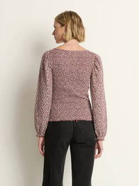 Nation LTD Aidan Smocked Blouse in winter floral - women's blouse - view 5