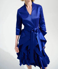 Joseph Ribkoff - Belted Ruffle Skirt Dress