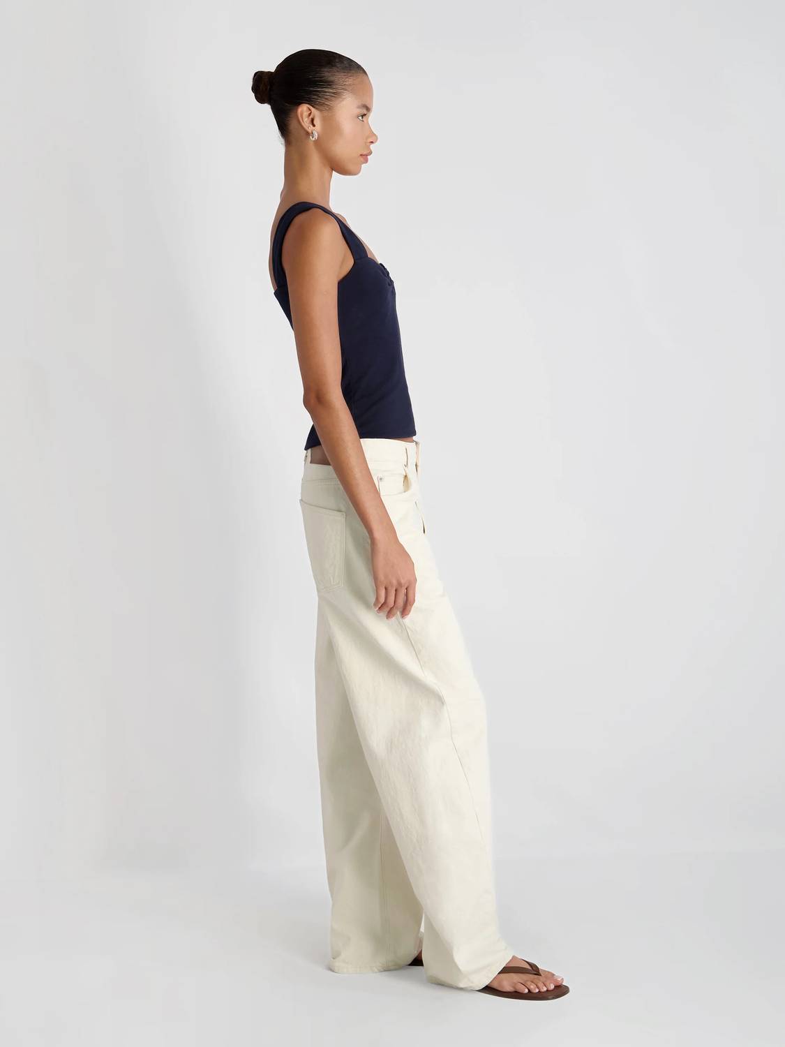 French Connection - Maisie Jersey Knit Ruched Front Tank