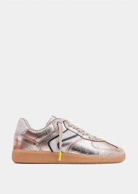 SHU SHOP Women's Silvia Leather Sneaker in gold - women's sneaker