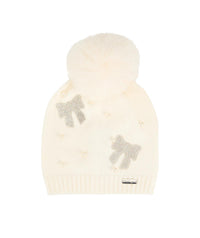 Bari Lynn - Girl's Crystal Bow Winter Hat