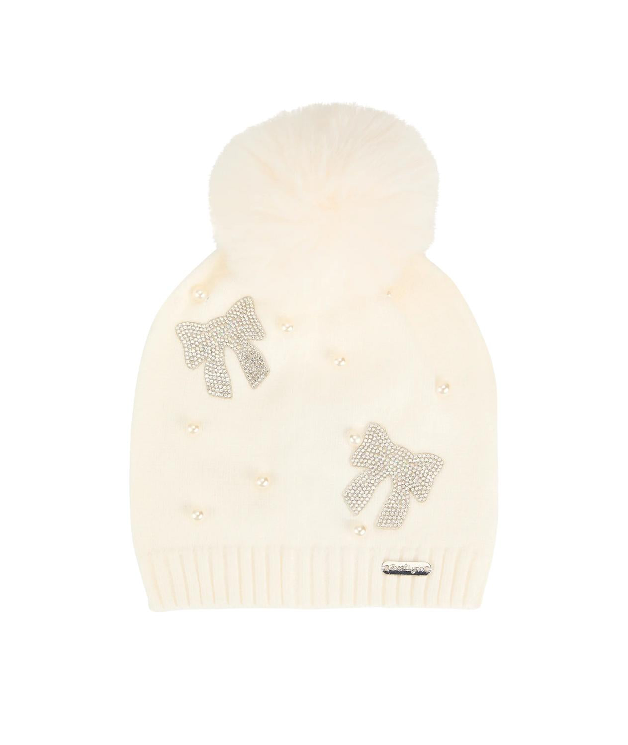 Bari Lynn - Girl's Crystal Bow Winter Hat