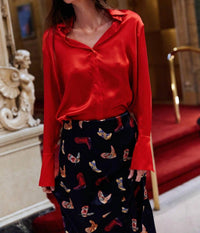 catherine gee Daria French Cuff Blouse in toreador - women's blouse
