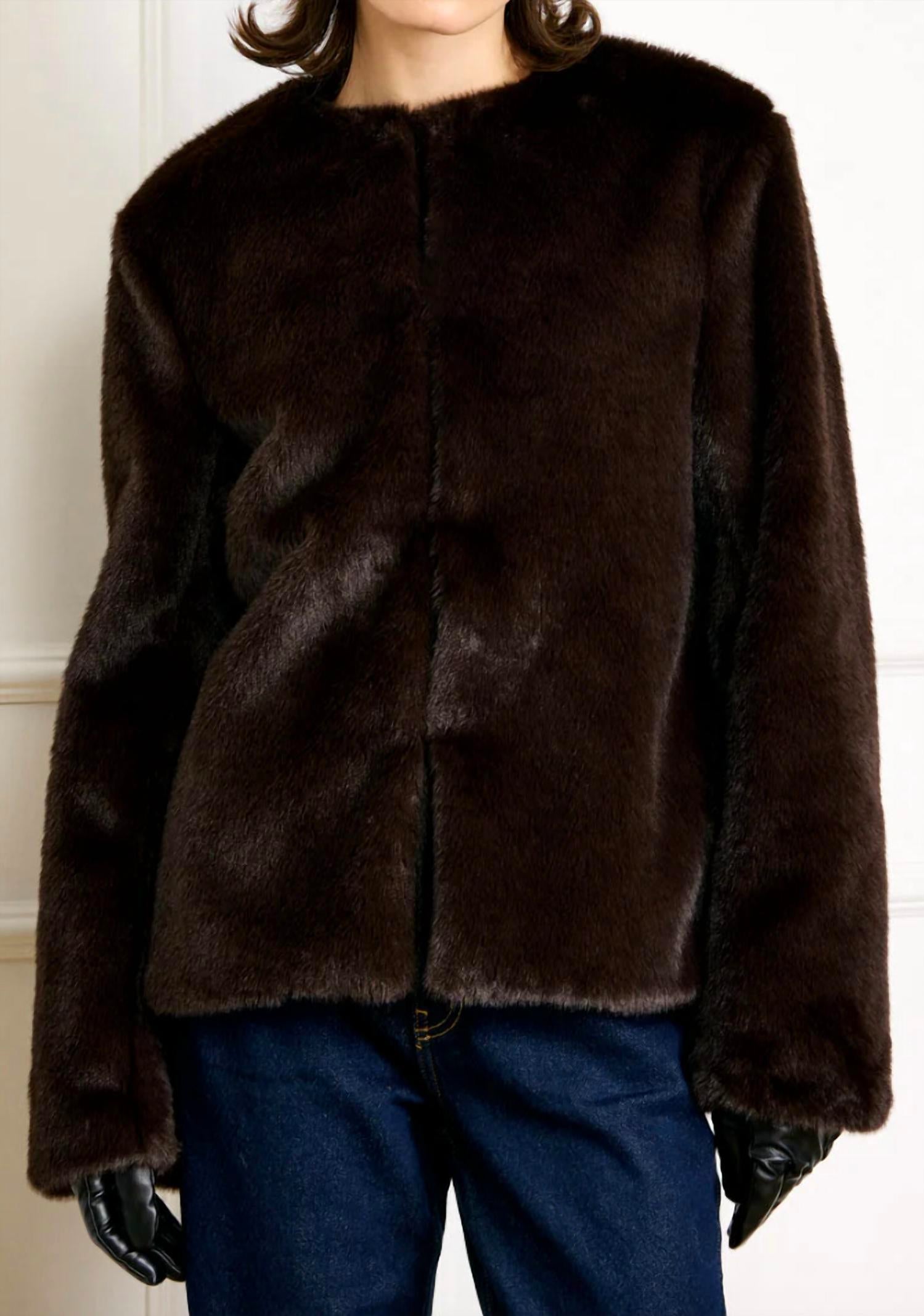 Line And Dot - Cassidy Faux Fur Jacket