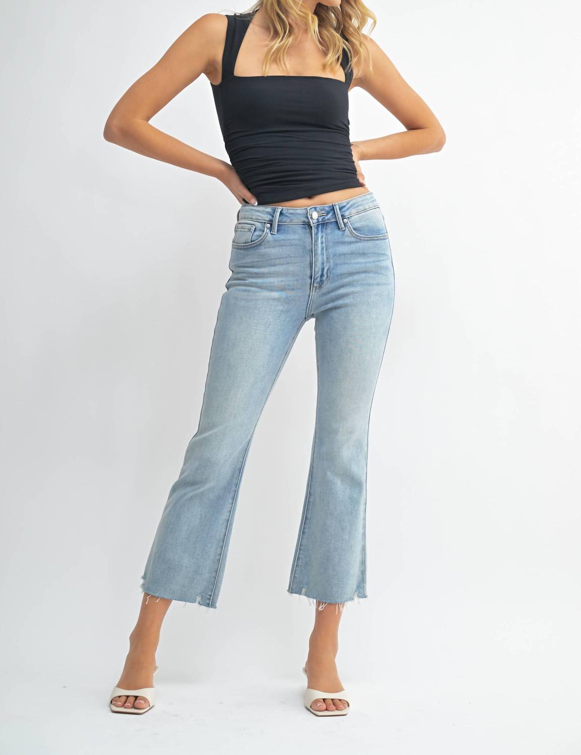 Jbd. - Shayna Mid Rise Crop Flare Jeans