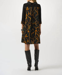 Joseph Ribkoff - Abstract Print 3/4 Sleeves Dress
