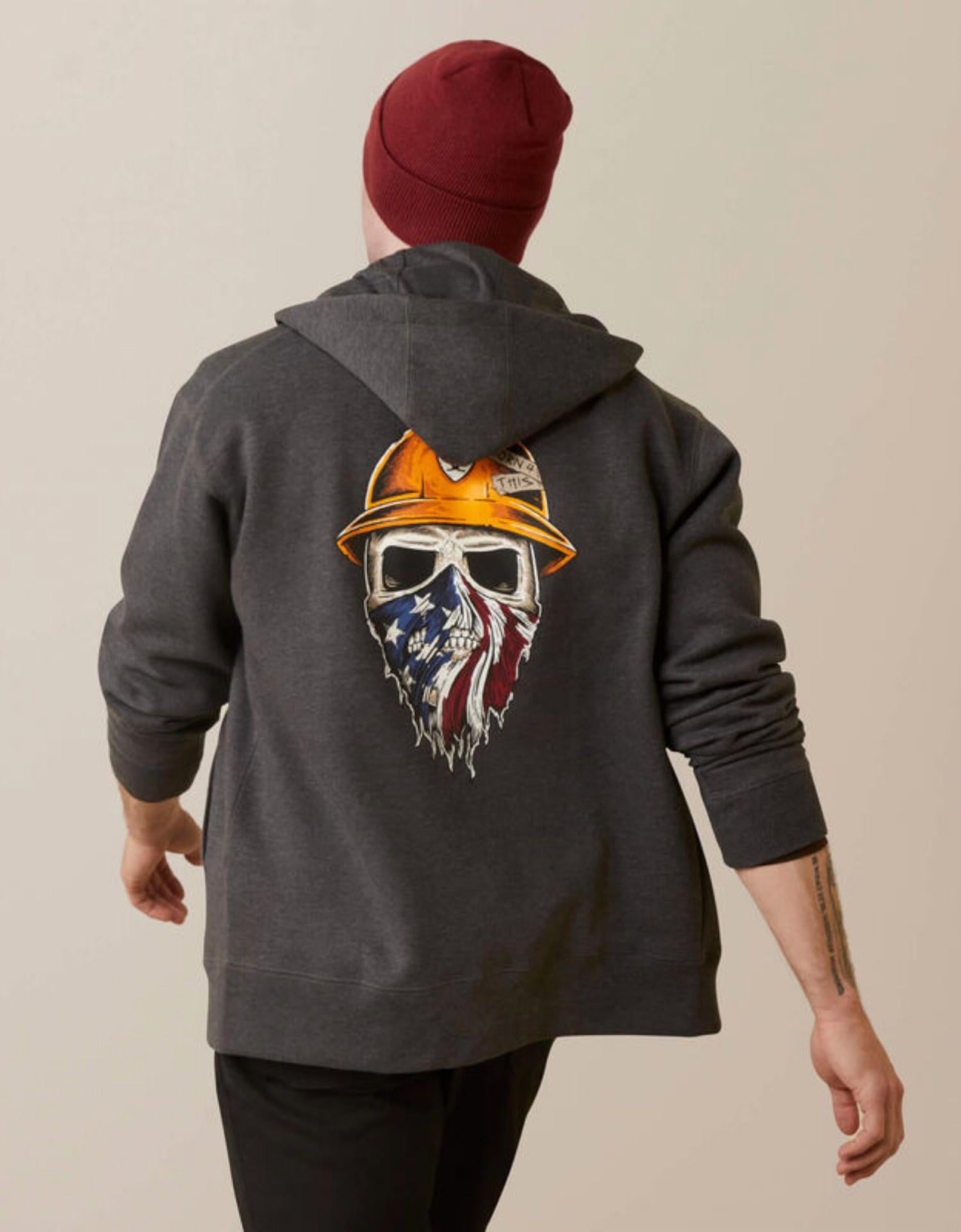 Ariat - Men's Rebar Workman Born For This Full Zip Hoodie