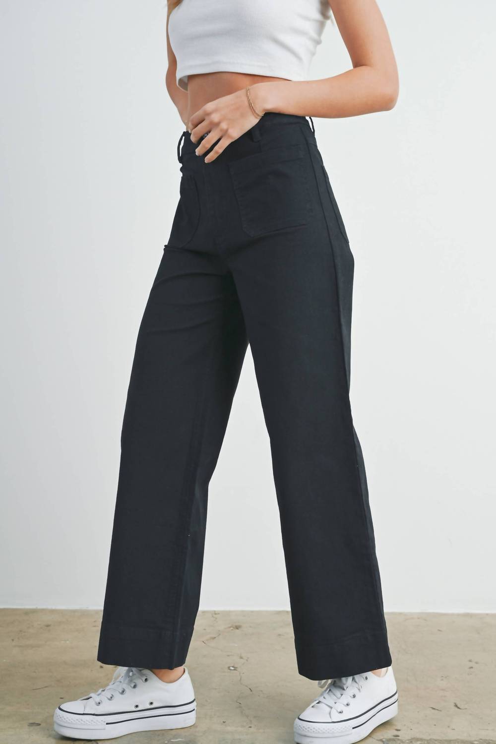 Buttermelon - Wide Leg Long Length Jeans