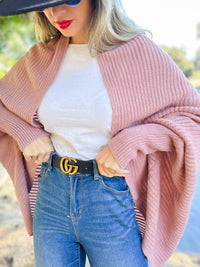 Amoli - Shrug Ribbed Knit Cardigan
