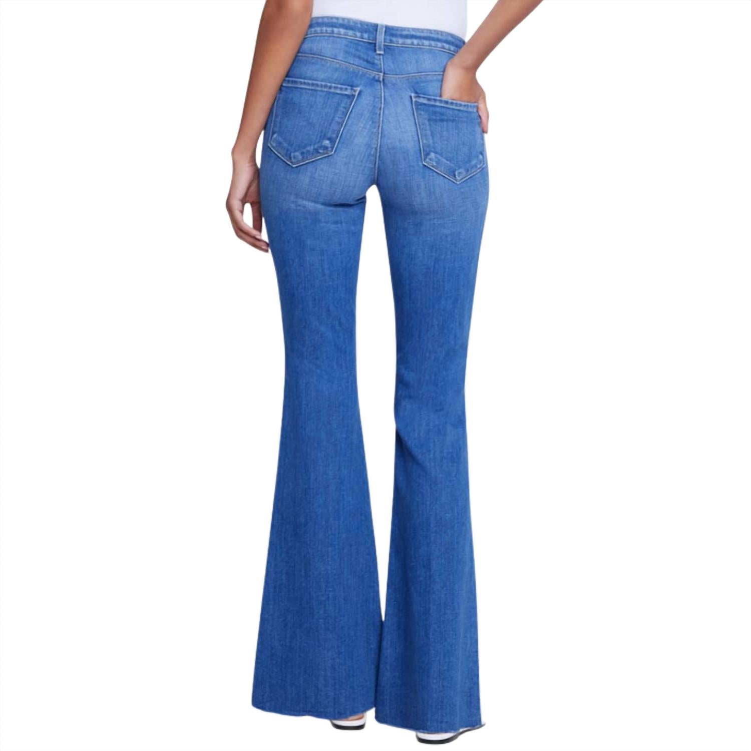 L'Agence - Women's Sera High Rise Sneaker Flare Jean